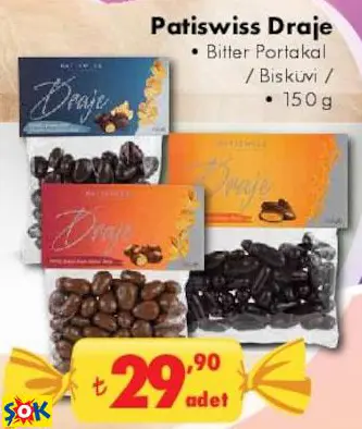 PATİSWİSS DRAJE • BİTTER PORTAKAL / BİSKÜVİ